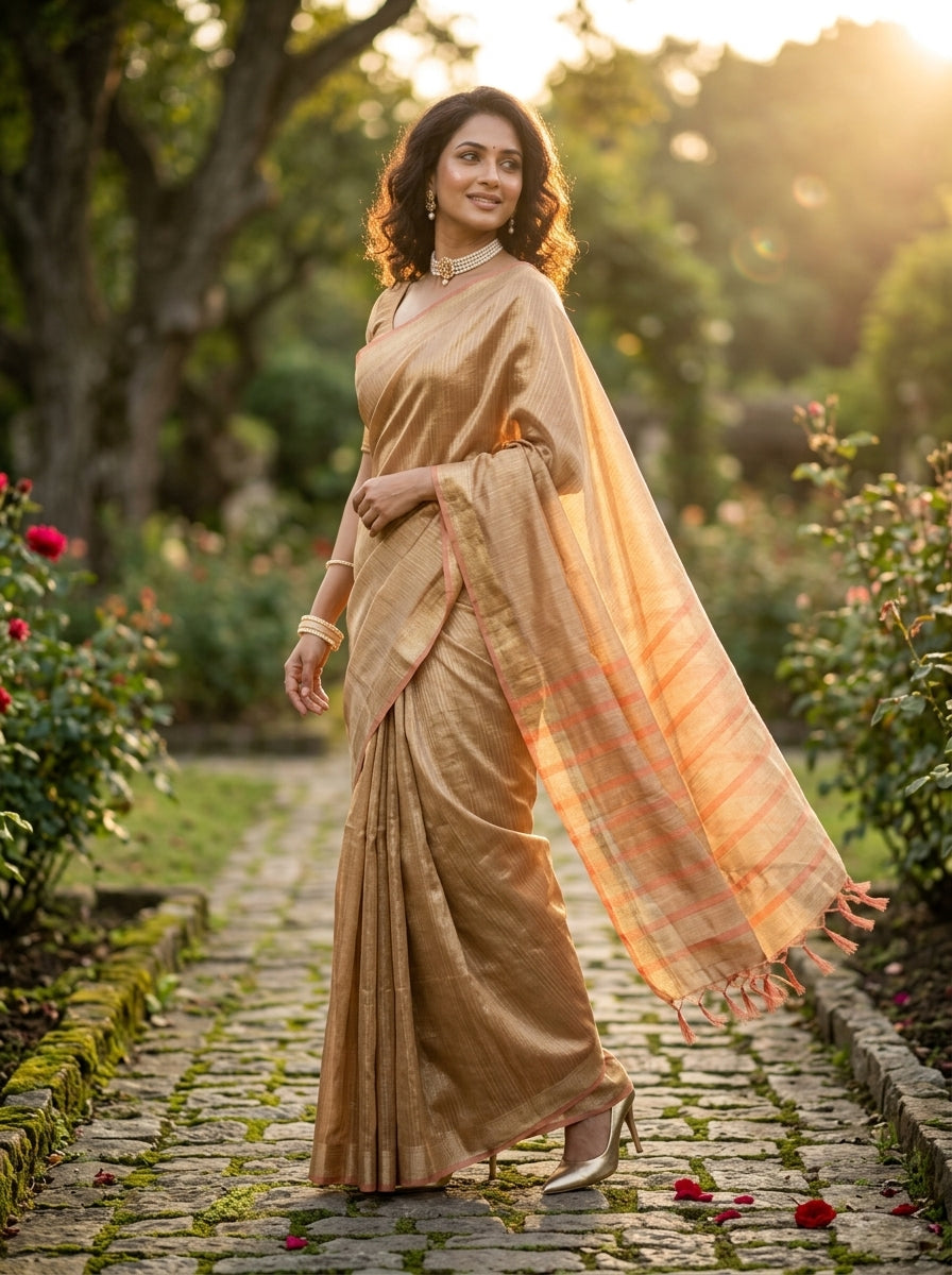 Pampering The Tissue Silk Saree