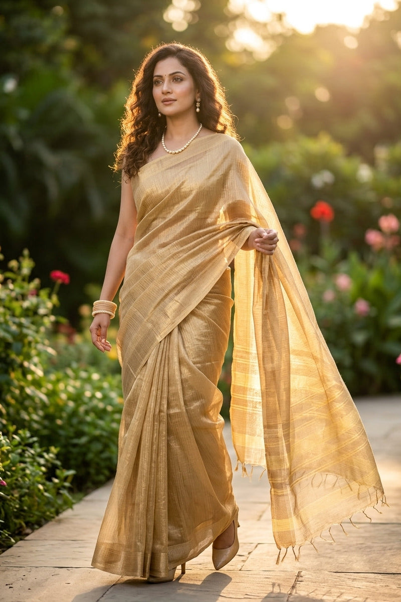 Pampering The Tissue Silk Saree
