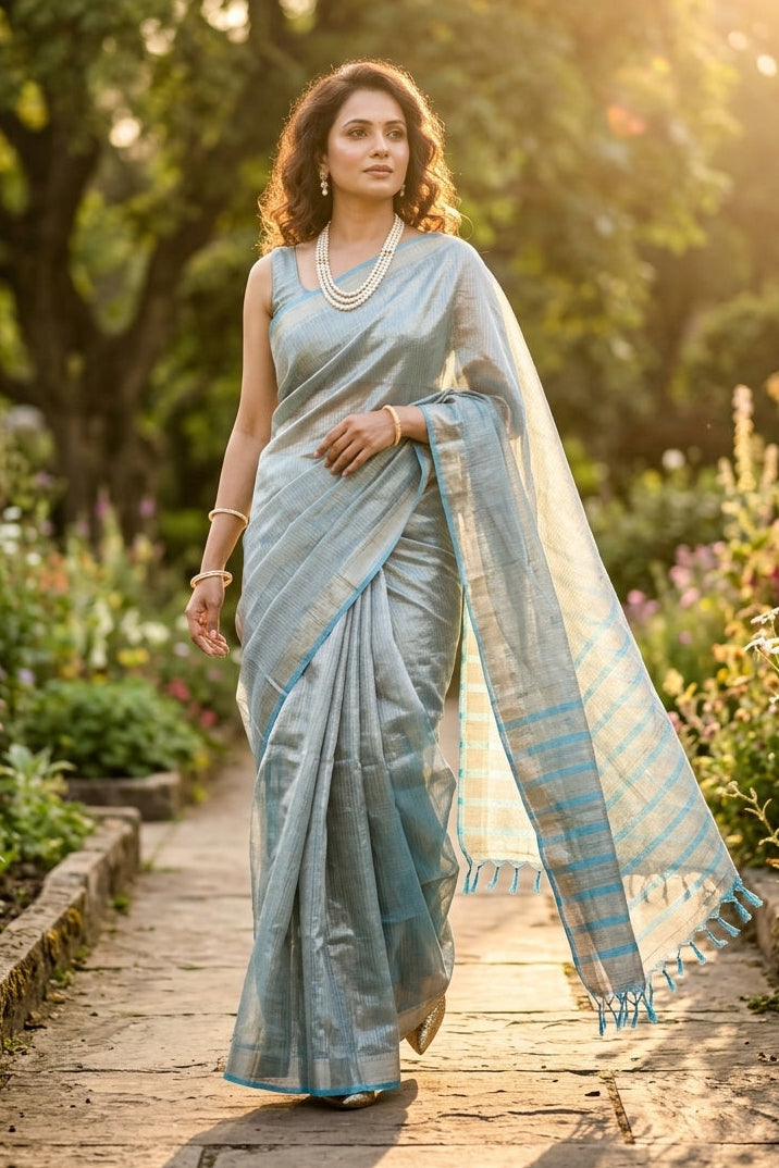 Pampering The Tissue Silk Saree