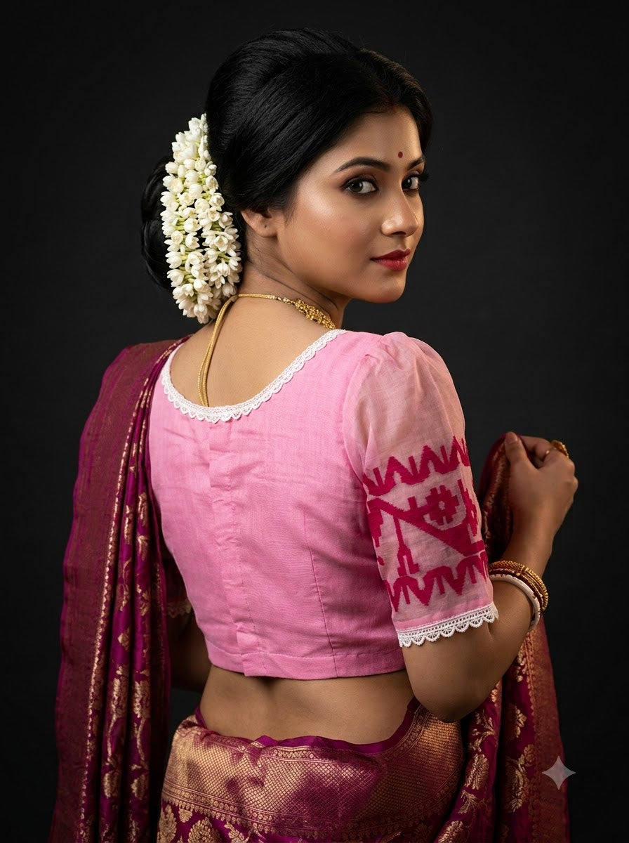 Golapi Jamdani Designer Blouse