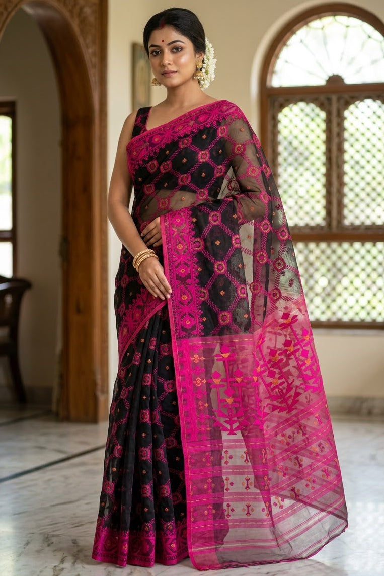 Pujar Shaj Bengal Jamdani Saree