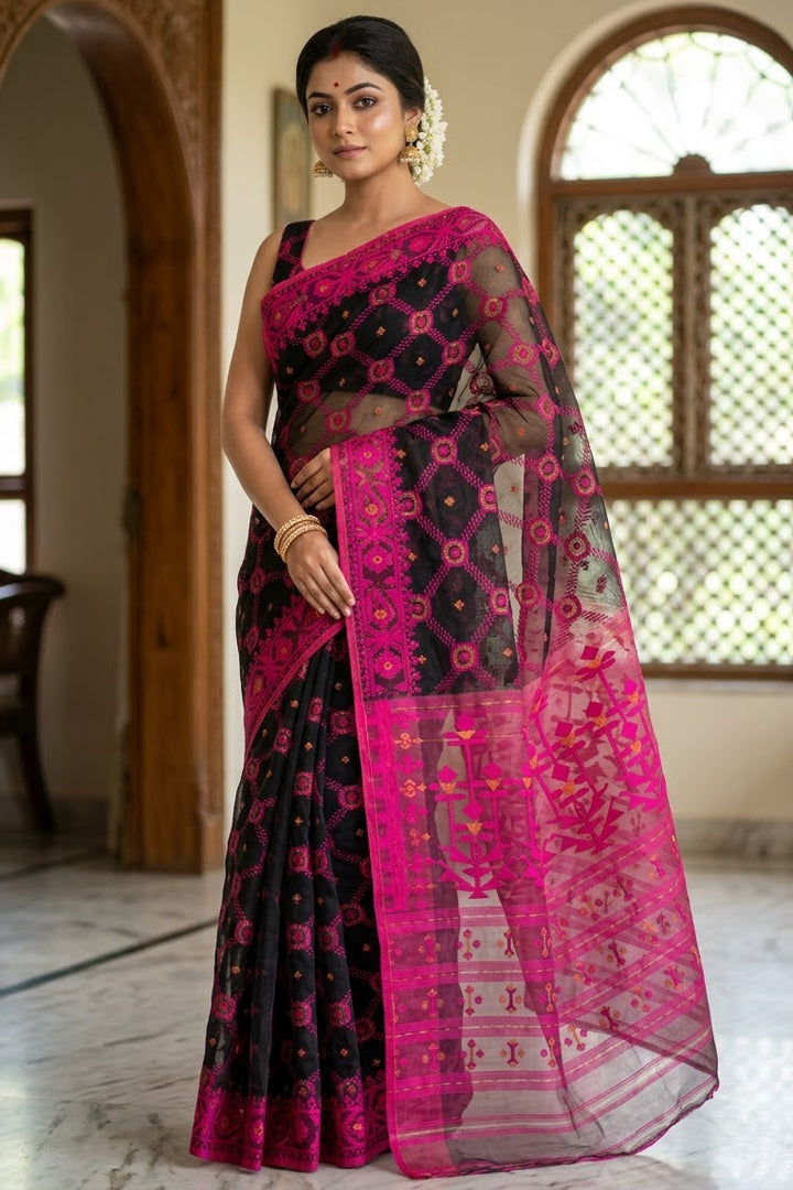 Pujar Shaj Bengal Jamdani Saree