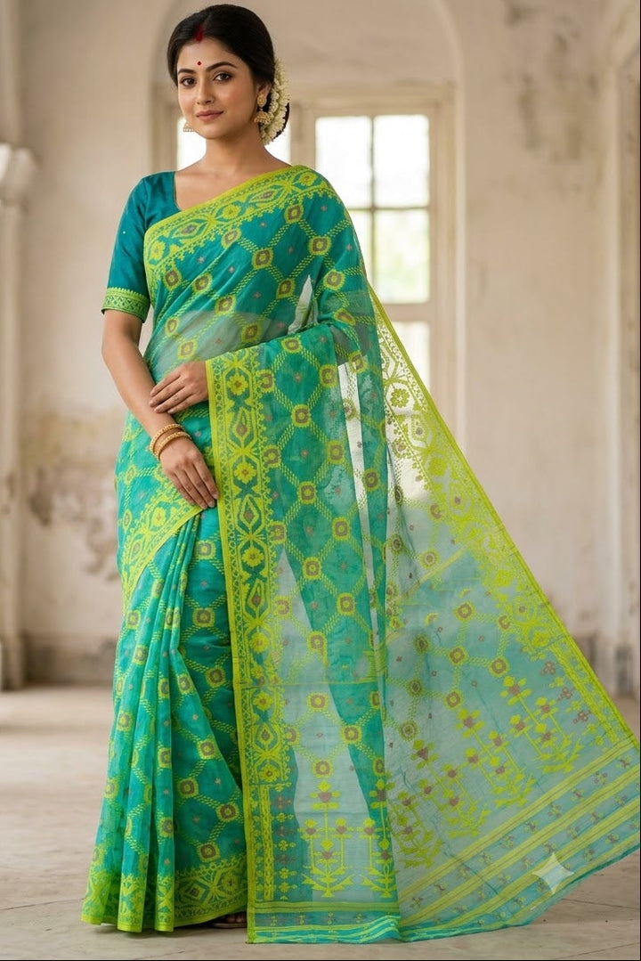Pujar Shaj Bengal Jamdani Saree