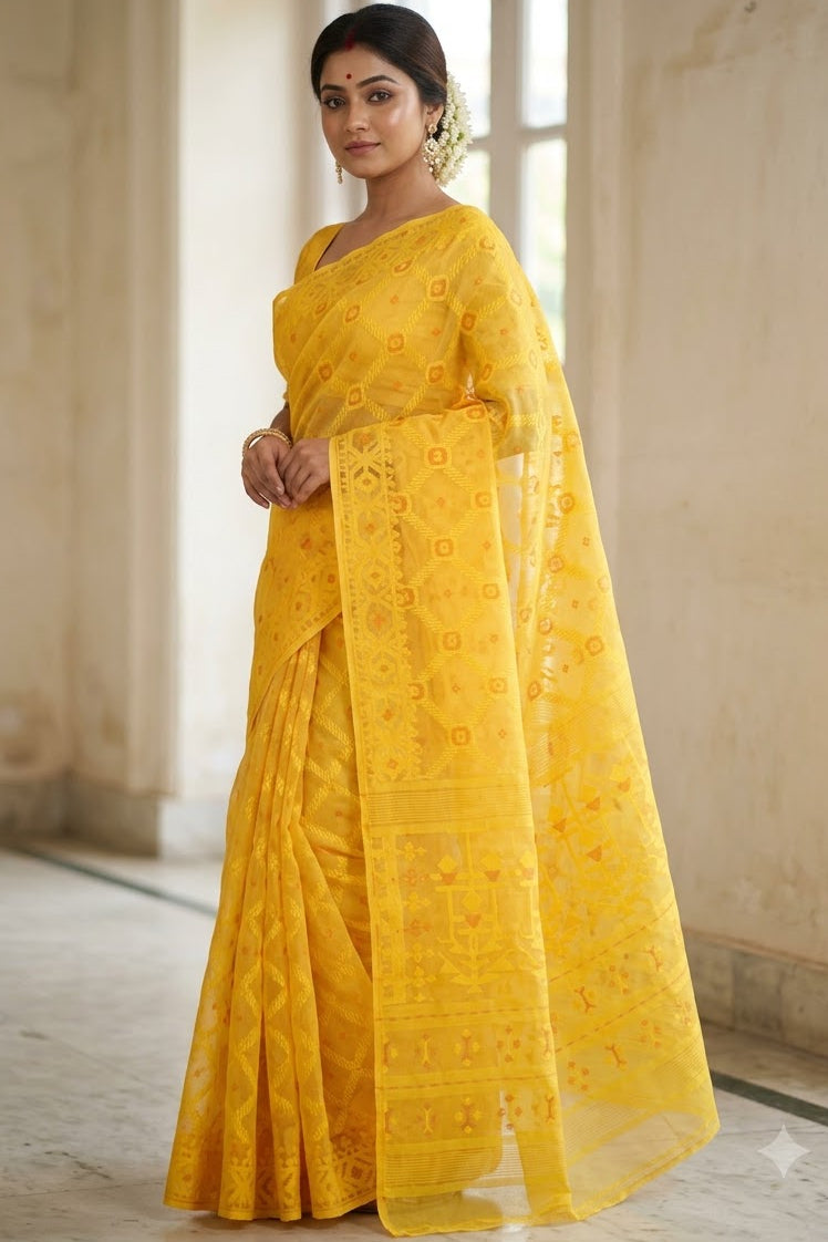 Pujar Shaj Bengal Jamdani Saree