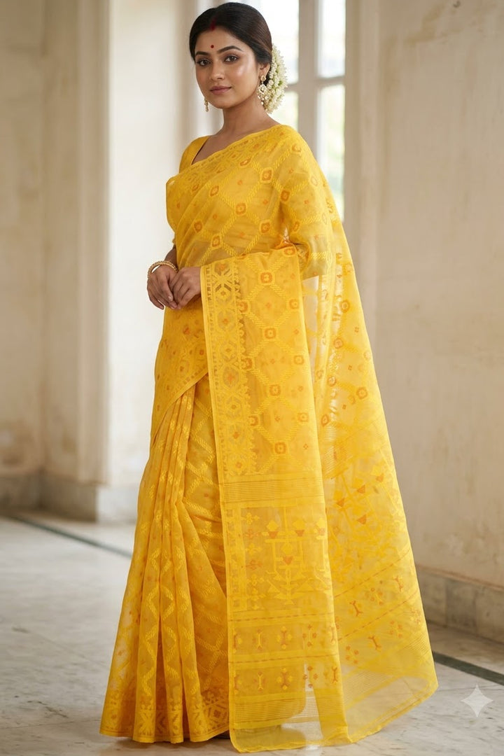Pujar Shaj Bengal Jamdani Saree