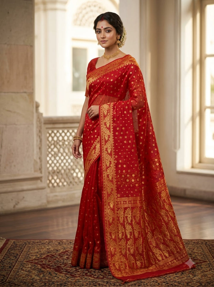 Sharod Shondhya Jamdani Saree
