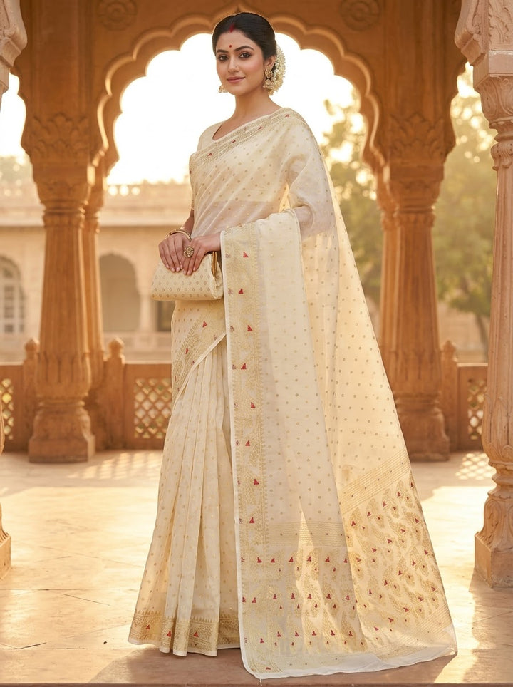 Sharod Shondhya Jamdani Saree