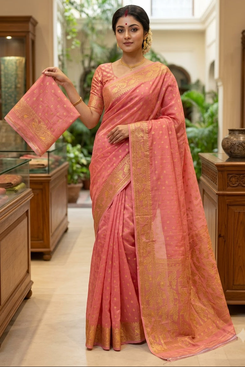Sharod Shondhya Jamdani Saree