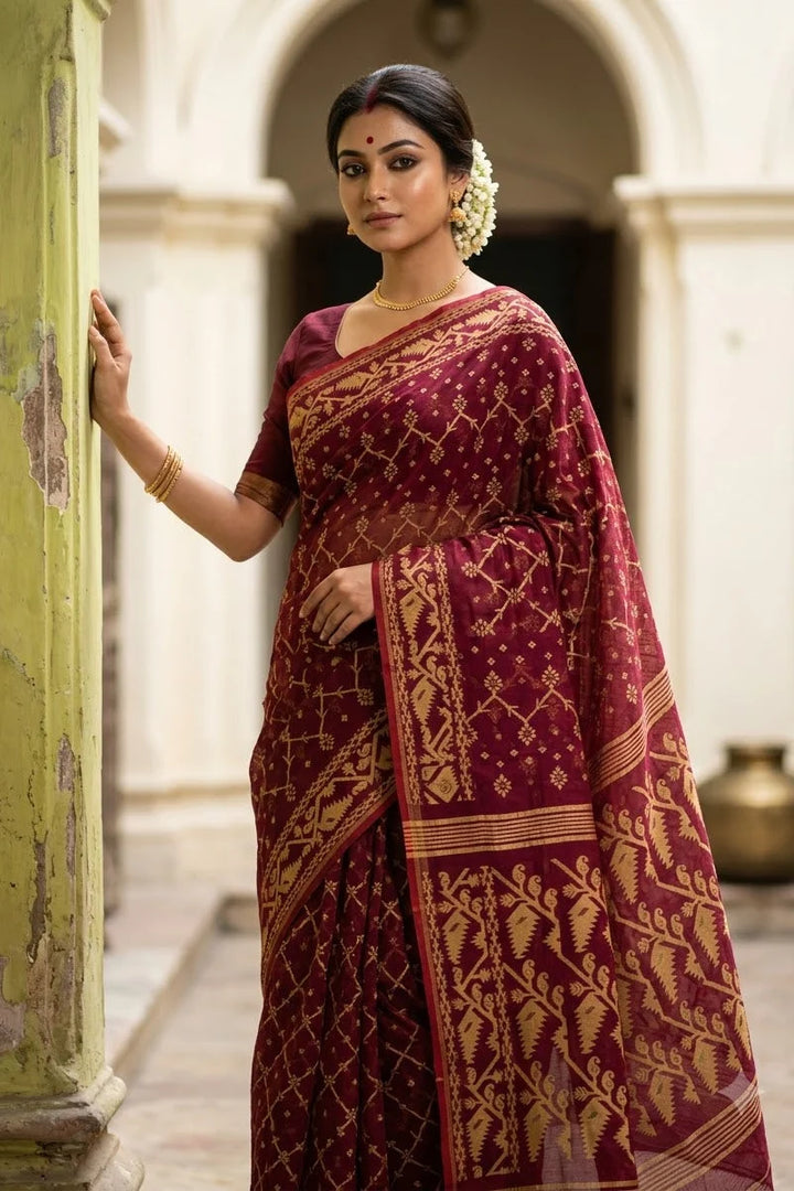 BishnuPriya Dhakai Jamdani Saree