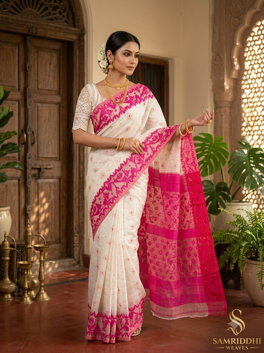 Madhabilata Jamdani Saree