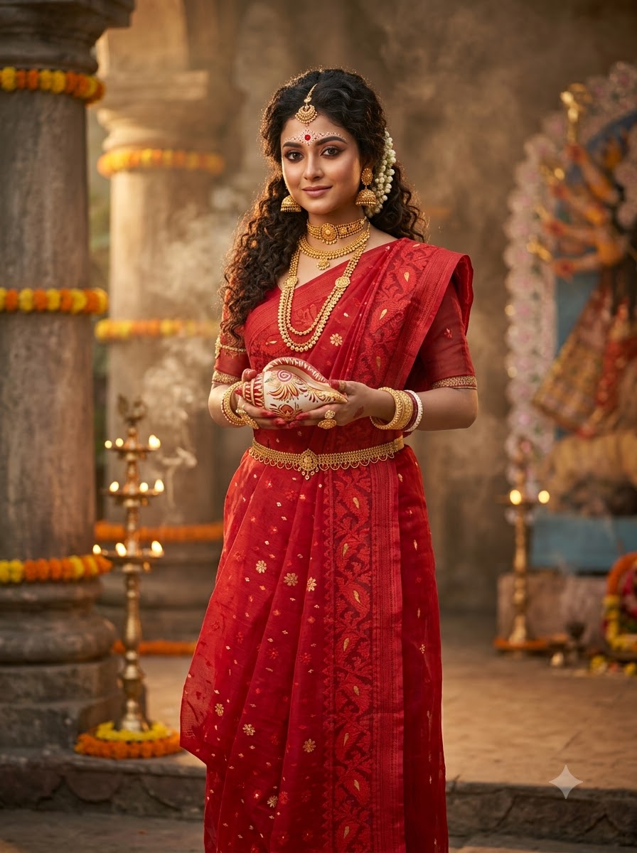 Gouri’s Grace Jamdani Saree