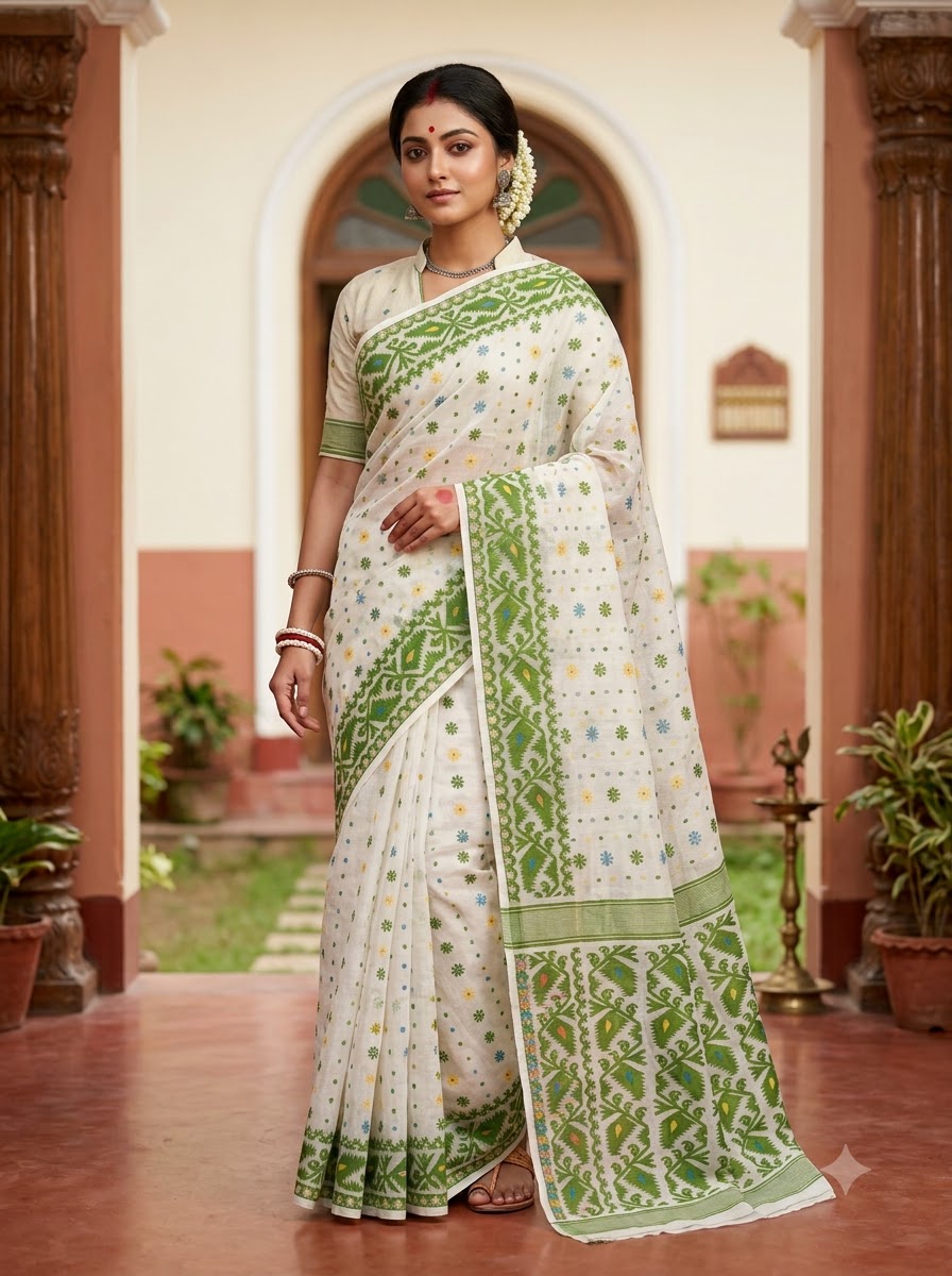 Gouri’s Grace Jamdani Saree