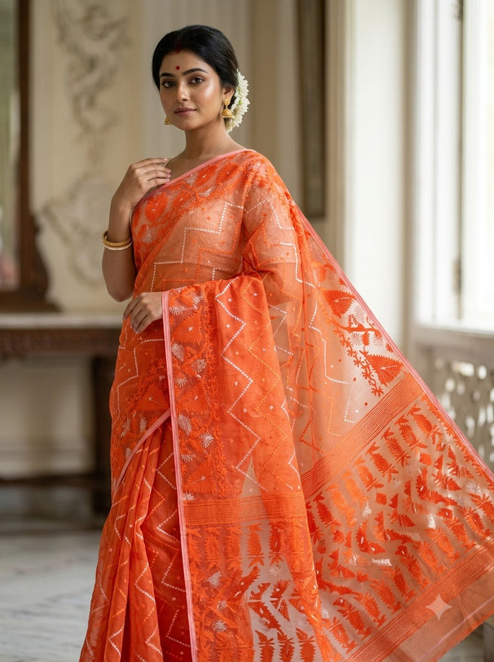 Roddur Rekha – Rays Of Sunlight Jamdani Saree