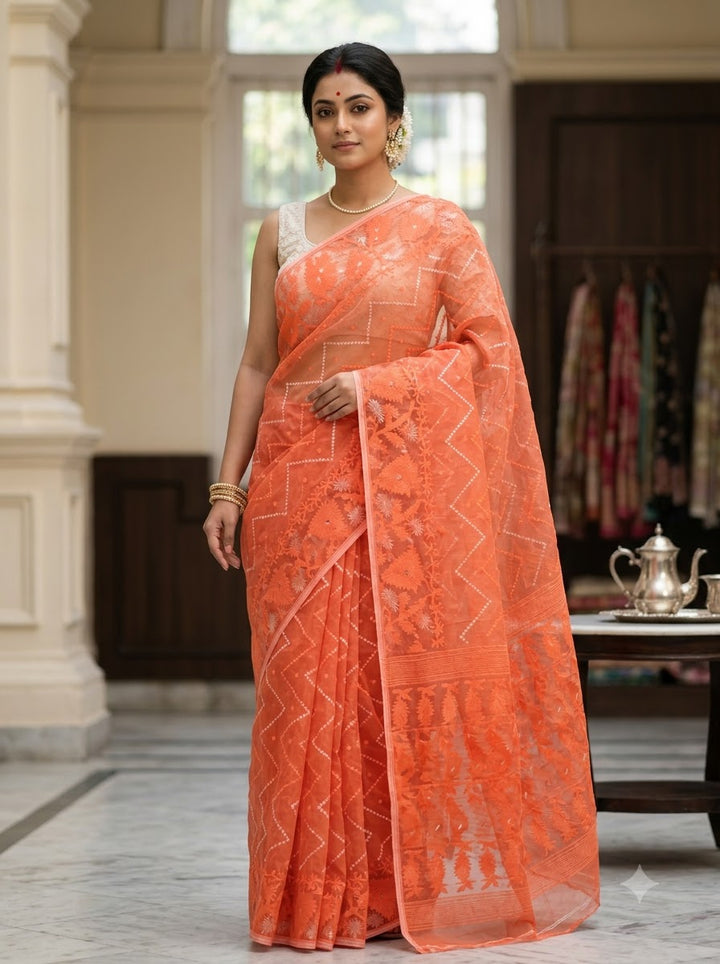 Roddur Rekha – Rays Of Sunlight Jamdani Saree