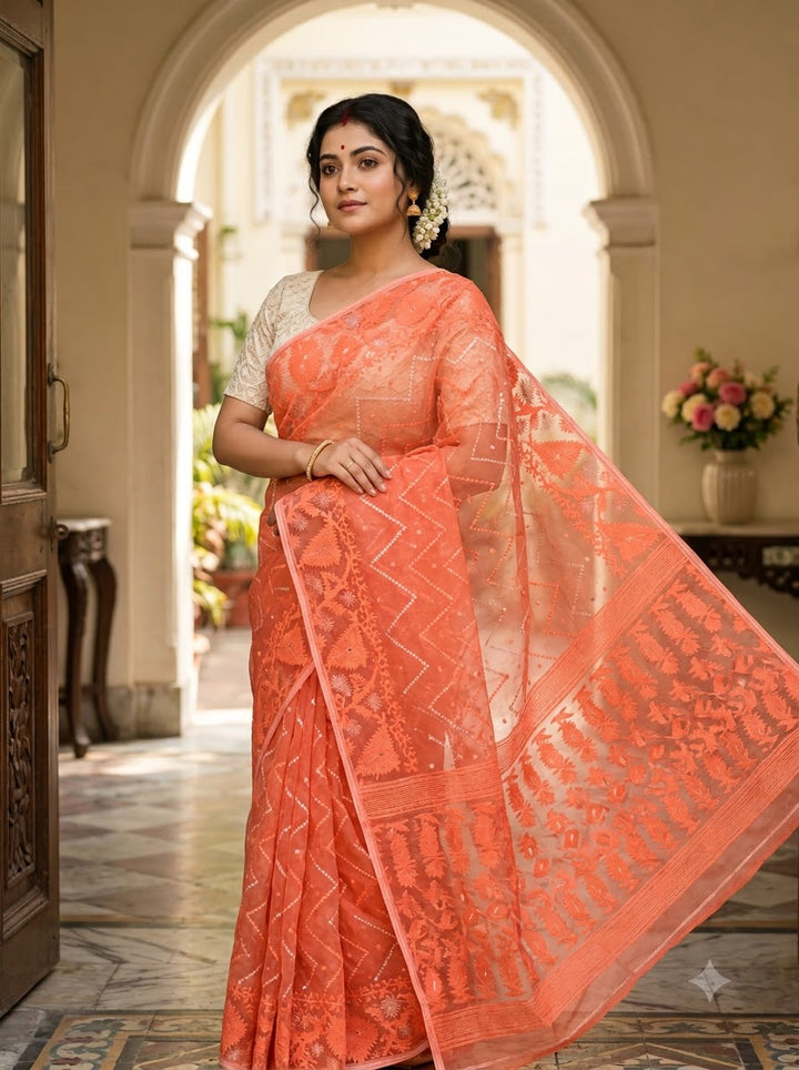 Roddur Rekha – Rays Of Sunlight Jamdani Saree