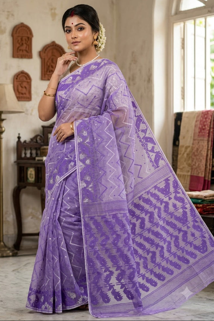 Roddur Rekha – Rays Of Sunlight Jamdani Saree