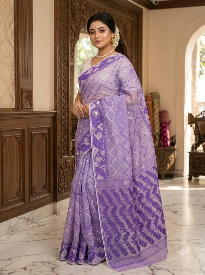 Roddur Rekha – Rays Of Sunlight Jamdani Saree
