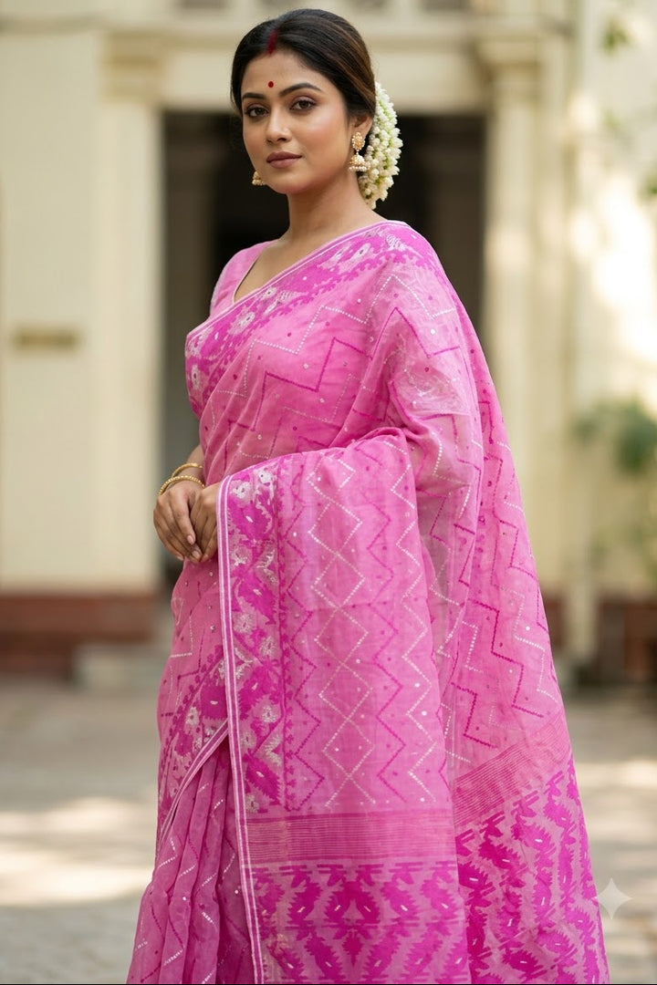 Roddur Rekha – Rays Of Sunlight Jamdani Saree