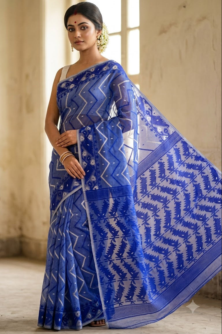Roddur Rekha – Rays Of Sunlight Jamdani Saree