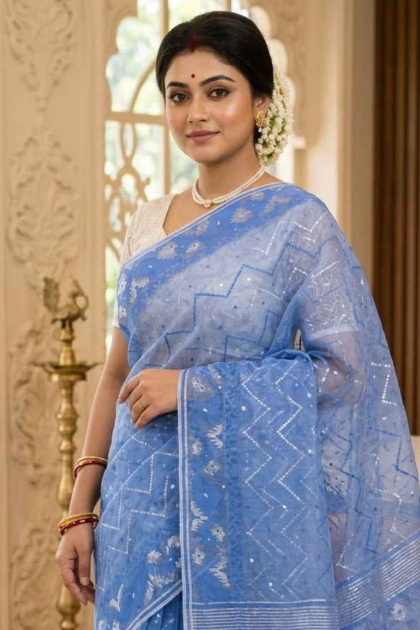 Roddur Rekha – Rays Of Sunlight Jamdani Saree