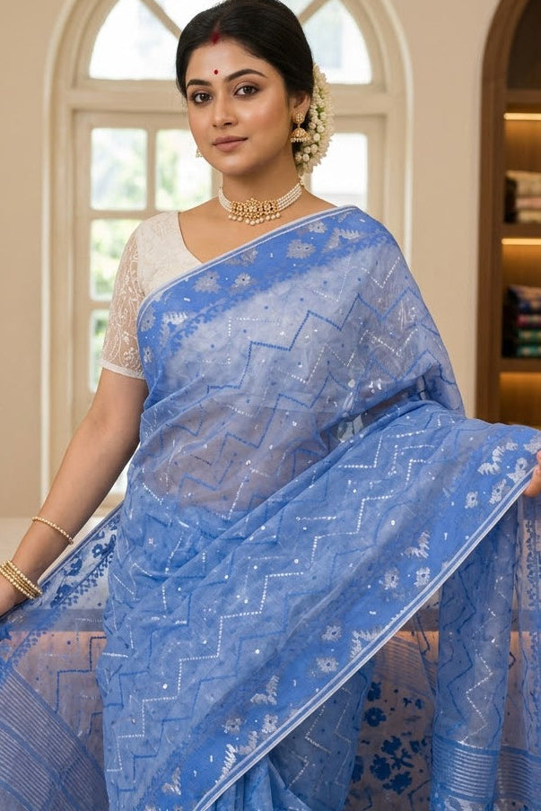 Roddur Rekha – Rays Of Sunlight Jamdani Saree