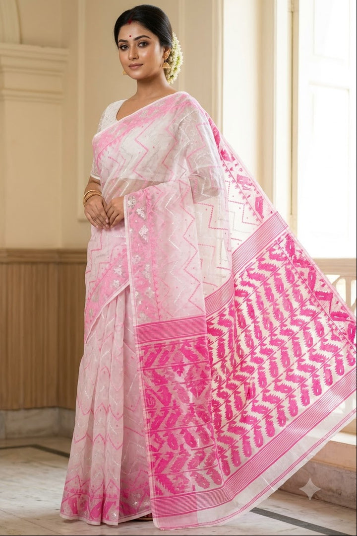 Roddur Rekha – Rays Of Sunlight Jamdani Saree