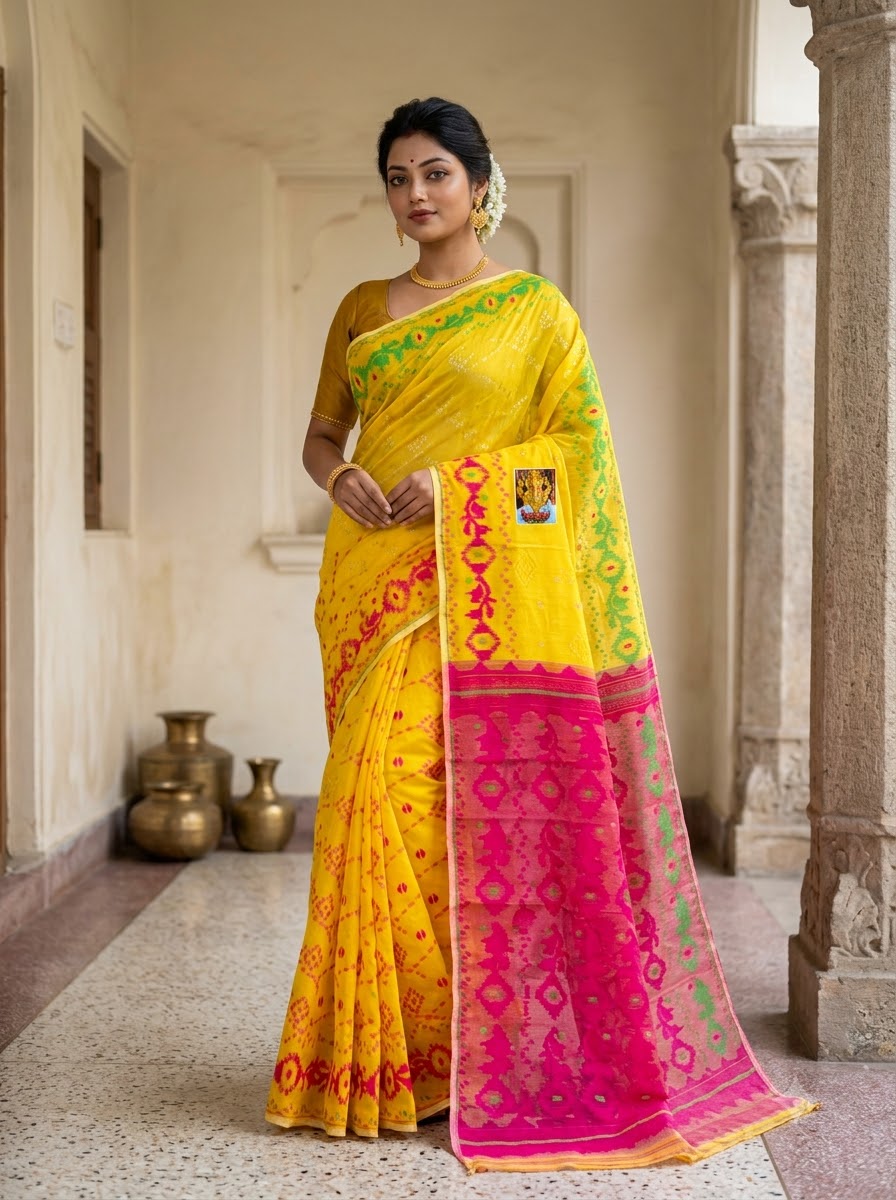 Balaka Premium Ganga Jamuna Jamdani Saree