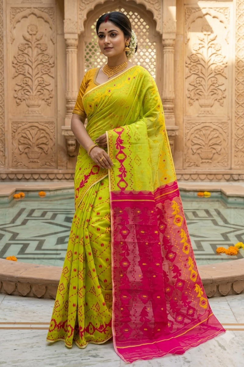 Balaka Premium Ganga Jamuna Jamdani Saree