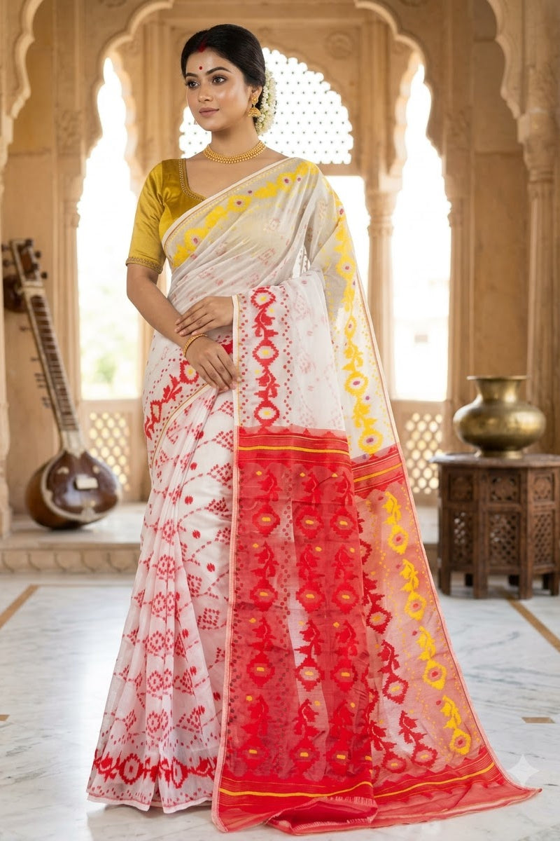 Balaka Premium Ganga Jamuna Jamdani Saree