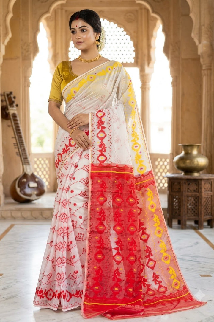Balaka Premium Ganga Jamuna Jamdani Saree