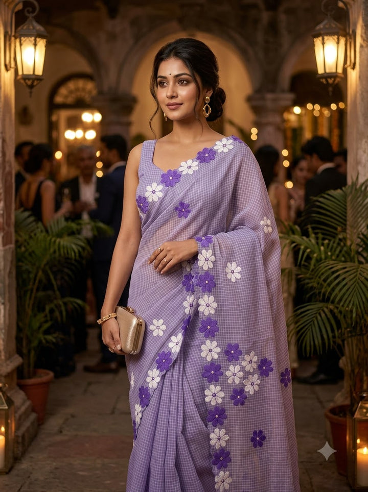 Surobhilata Reshom Kota Applique Saree