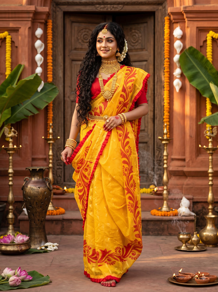 Abahon Pushpanjali Special Jamdani Saree