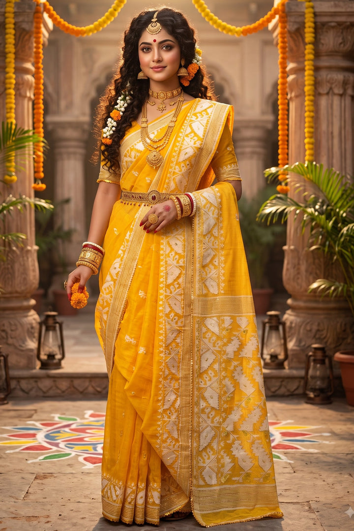 Sonar Alo  Katdana Jamdani Saree
