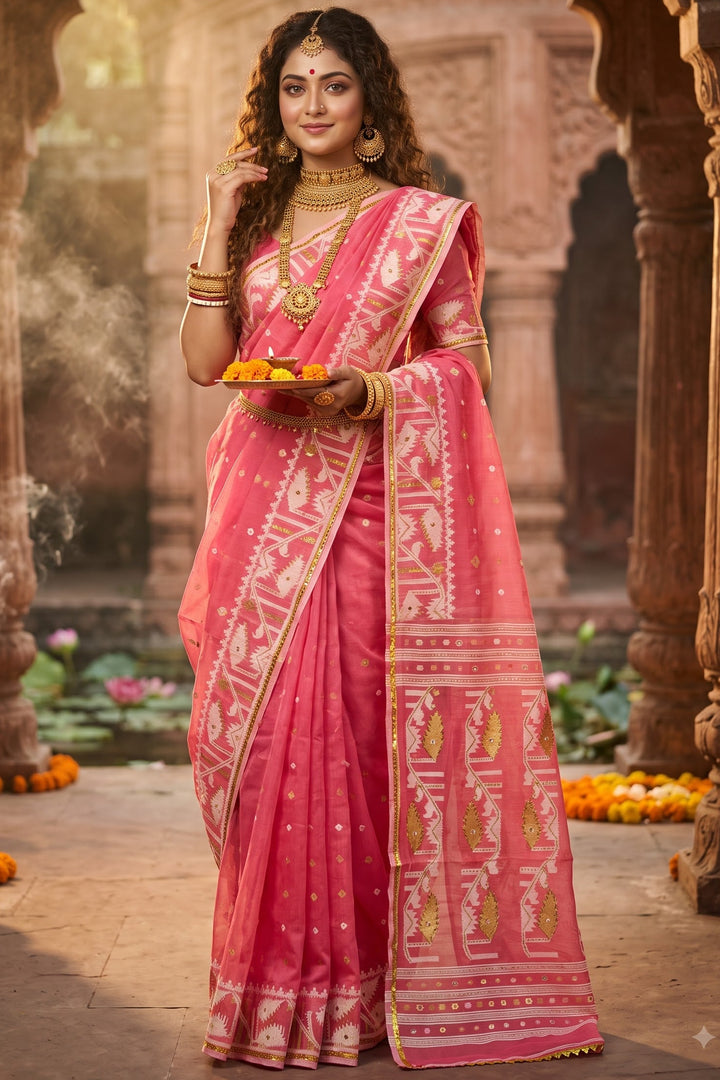 Sonar Alo  Katdana Jamdani Saree