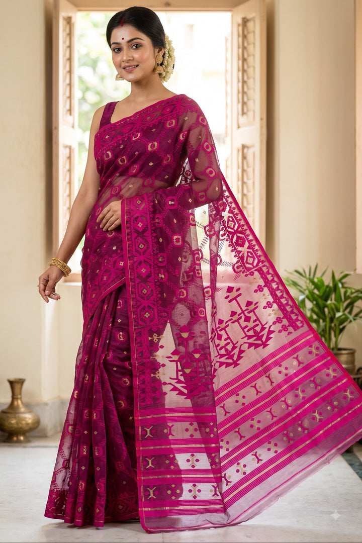 Pujar Shaj Bengal Jamdani Saree