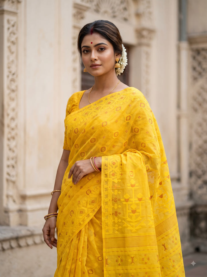 Pujar Shaj Bengal Jamdani Saree