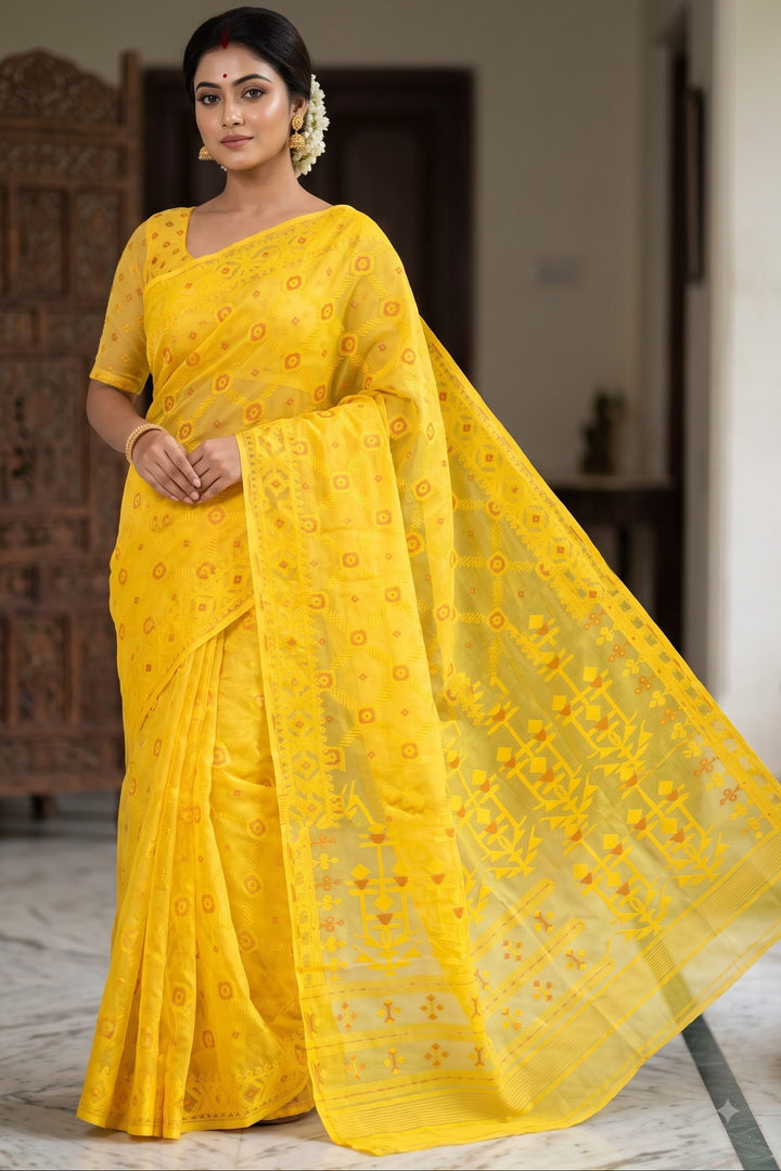 Pujar Shaj Bengal Jamdani Saree