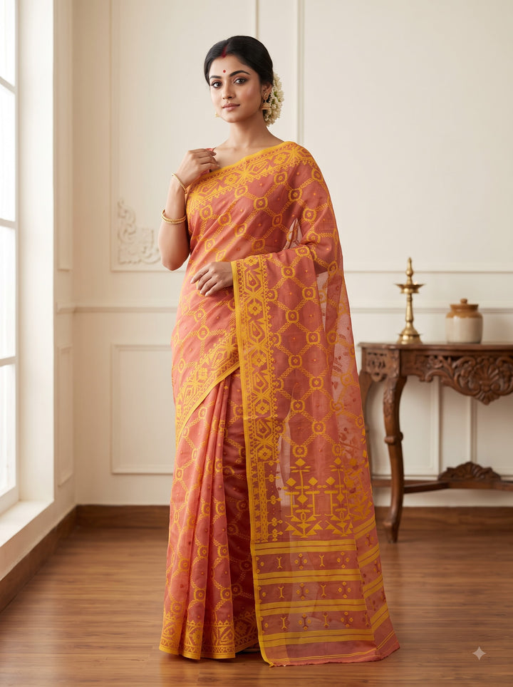 Pujar Shaj Bengal Jamdani Saree