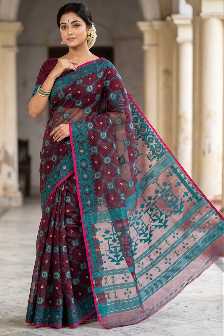Pujar Shaj Bengal Jamdani Saree