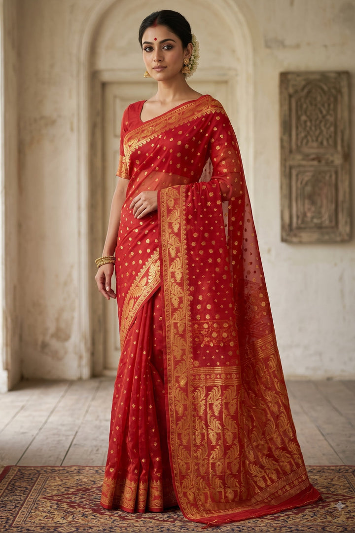 Sharod Shondhya Jamdani Saree