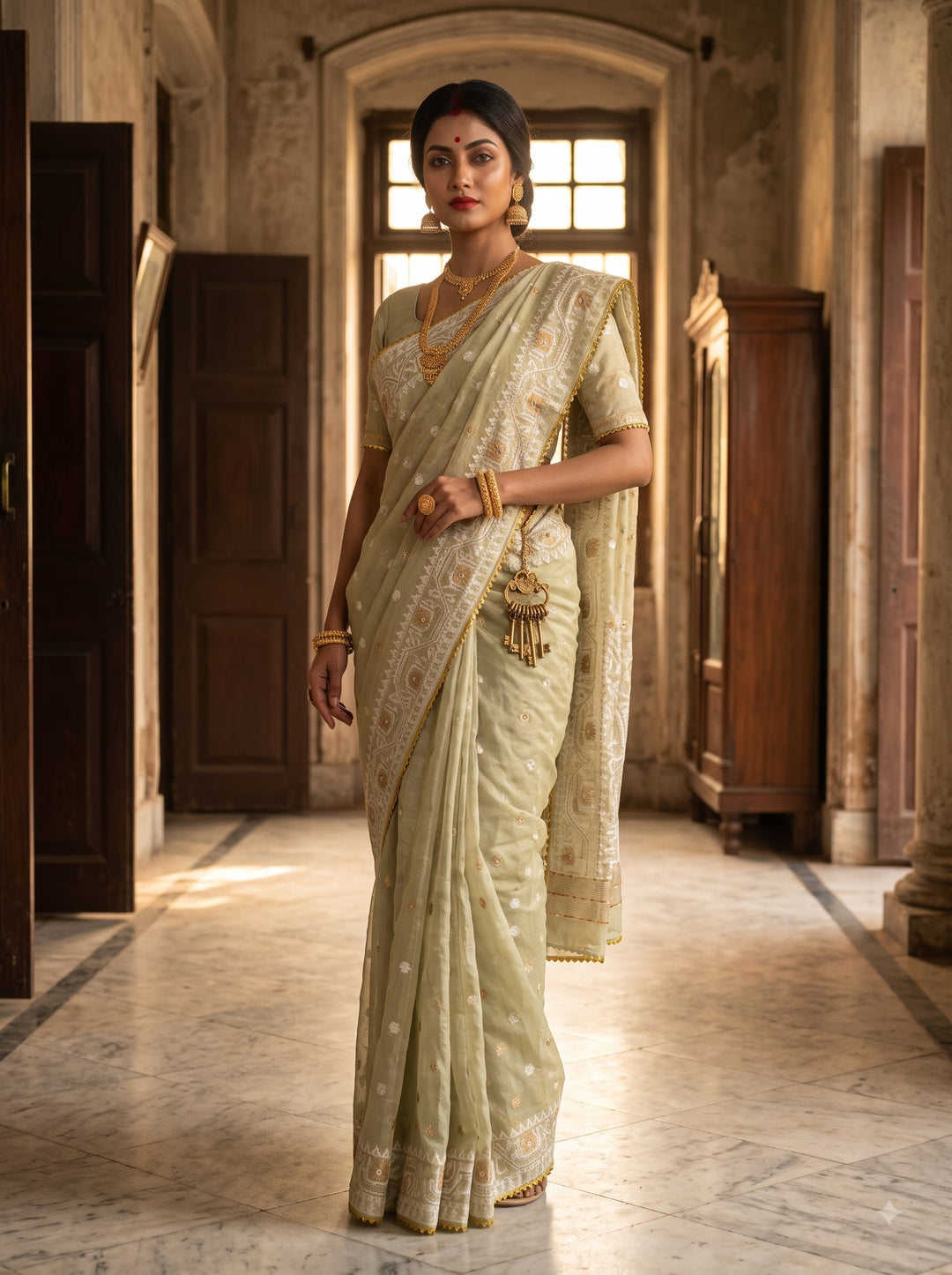 Sonar Alo  Katdana Jamdani Saree