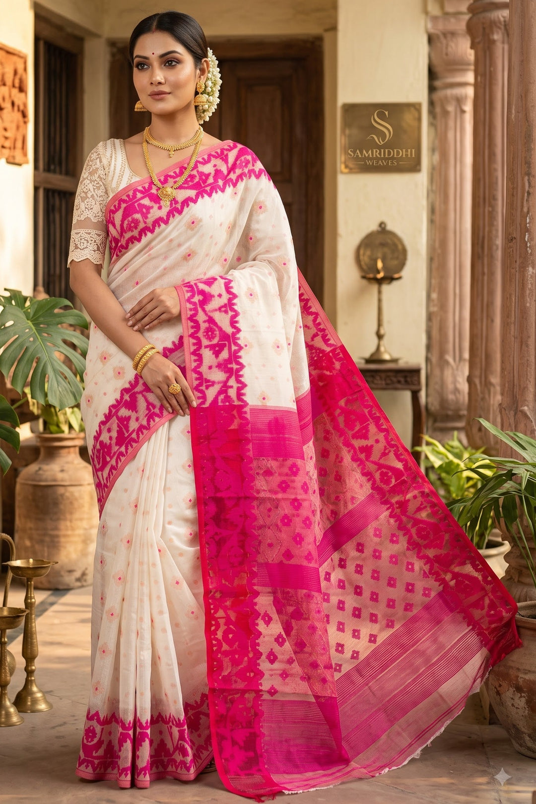 Madhabilata Jamdani Saree
