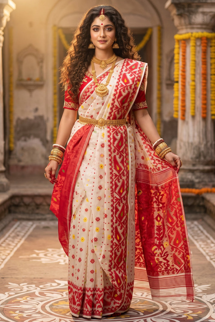 Gouri’s Grace  Jamdani Saree