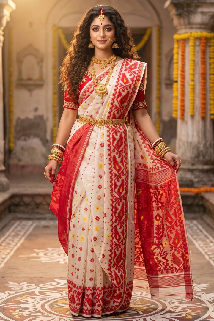 Gouri’s Grace Jamdani Saree