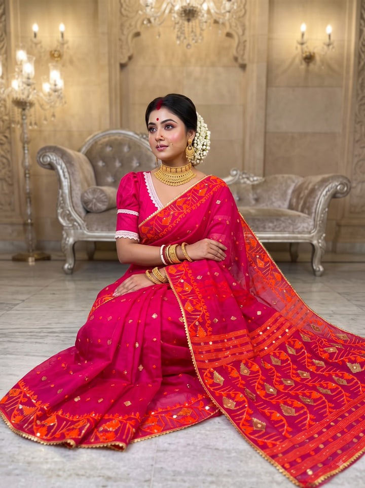 Rajmohini Katdana Jamdani Saree