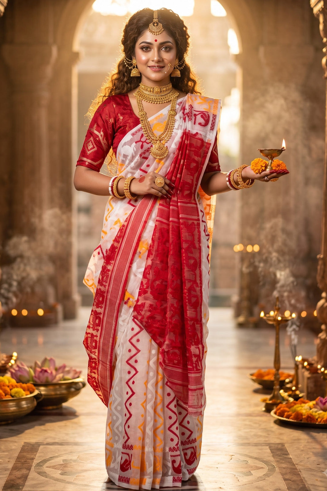 Basundhara Dhakai Jamdani Saree