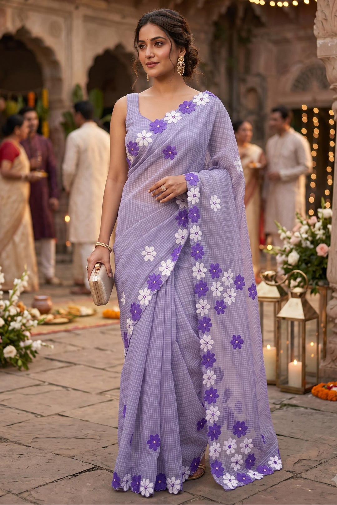 Surobhilata Reshom Kota Applique Saree