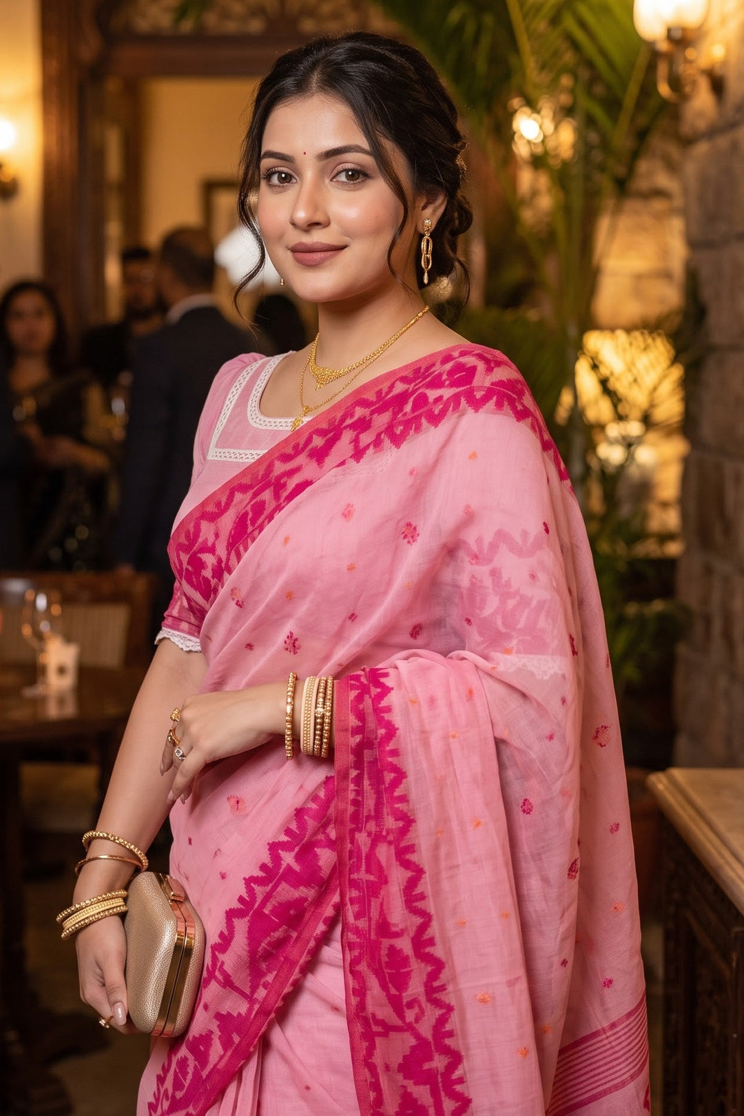 Golapi Golpo Bengal Jamdani Saree