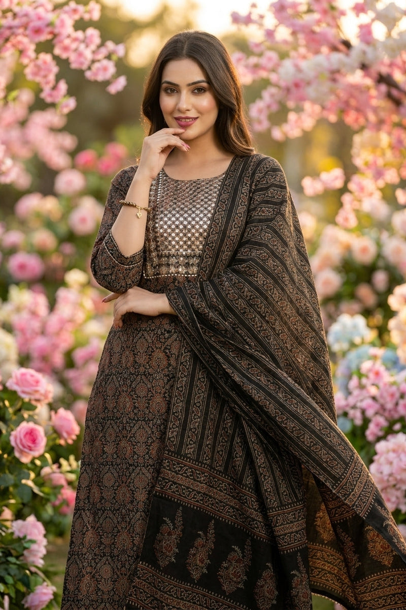 Ajrakh Print Suit Set