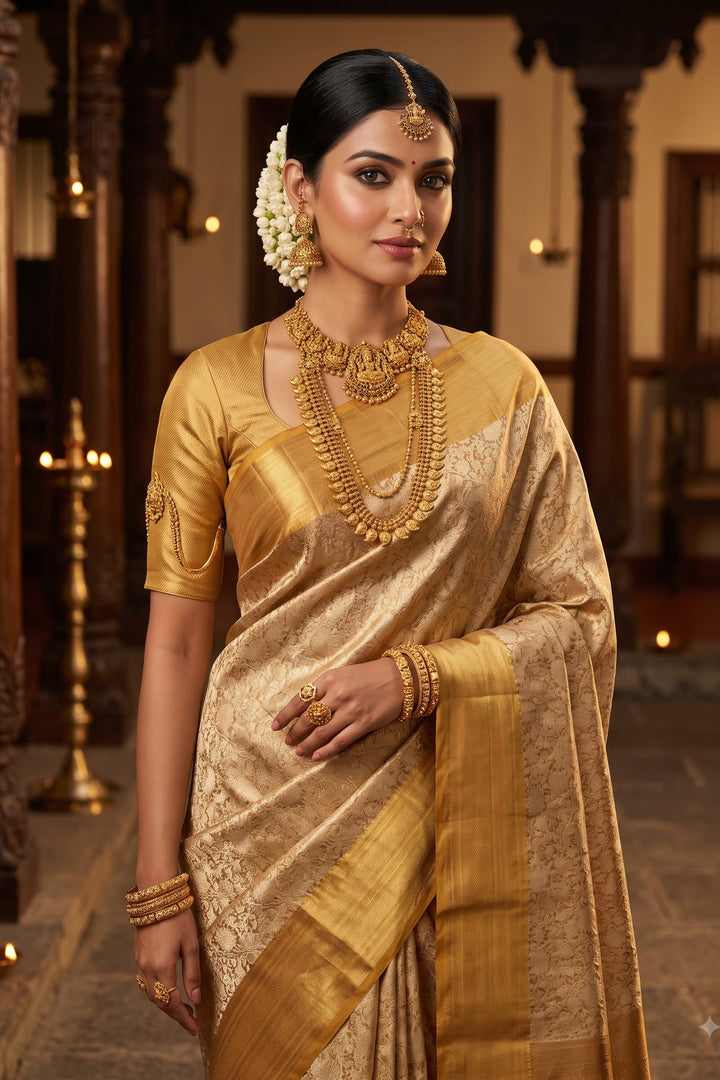 Nita Ambani Inspired Tissue Silk Saree
